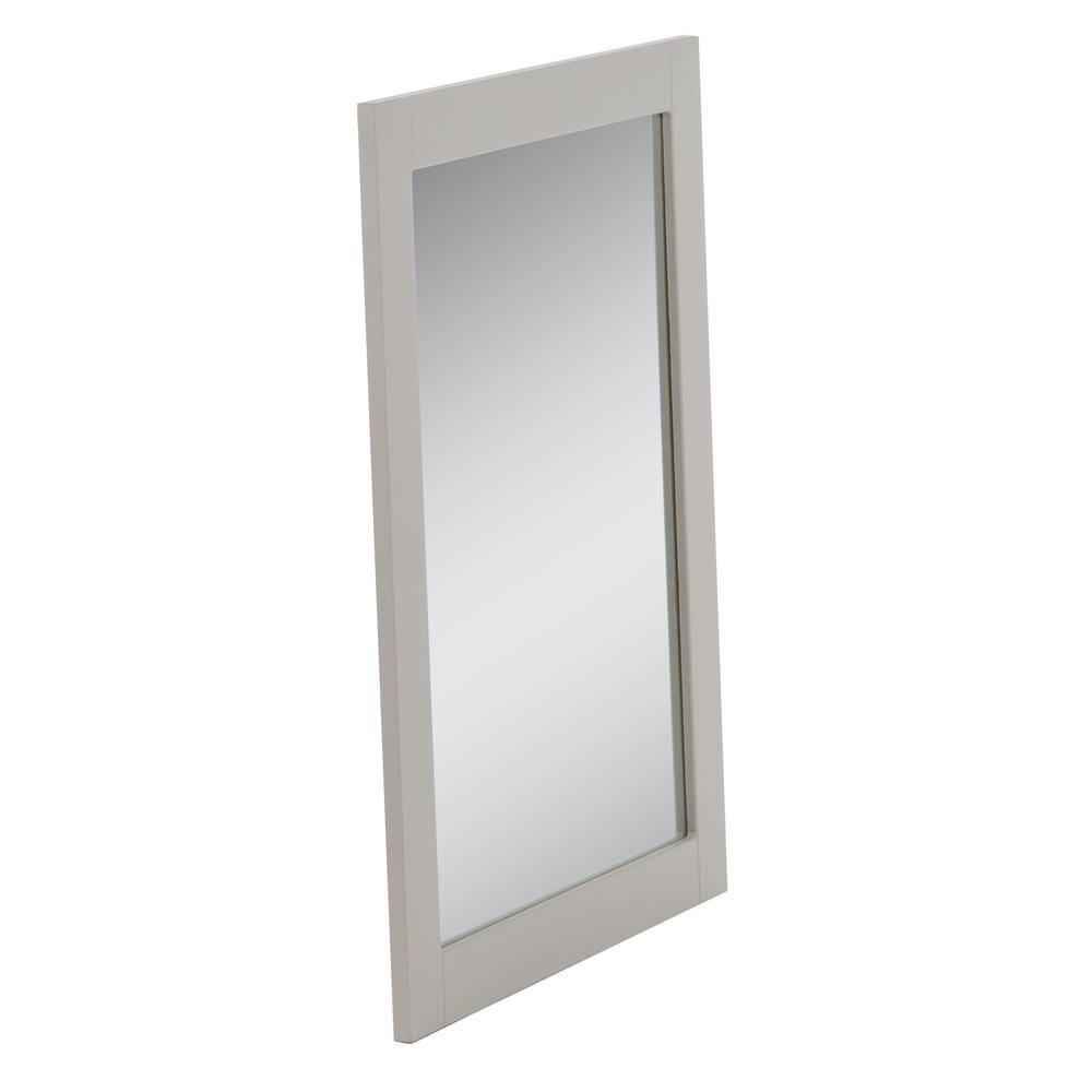 Glacier Bay Del Mar 24 in. W x 30 in. H Framed Wall Mirror in Gray DMWM24-KG