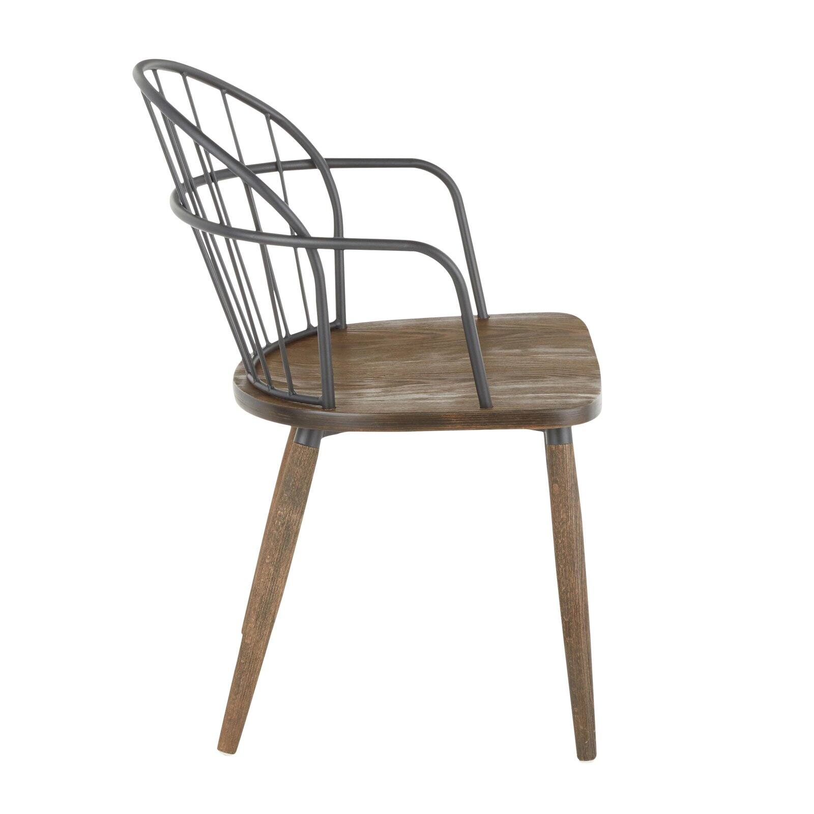 LumiSource Riley Industrial Dining Arm Chair