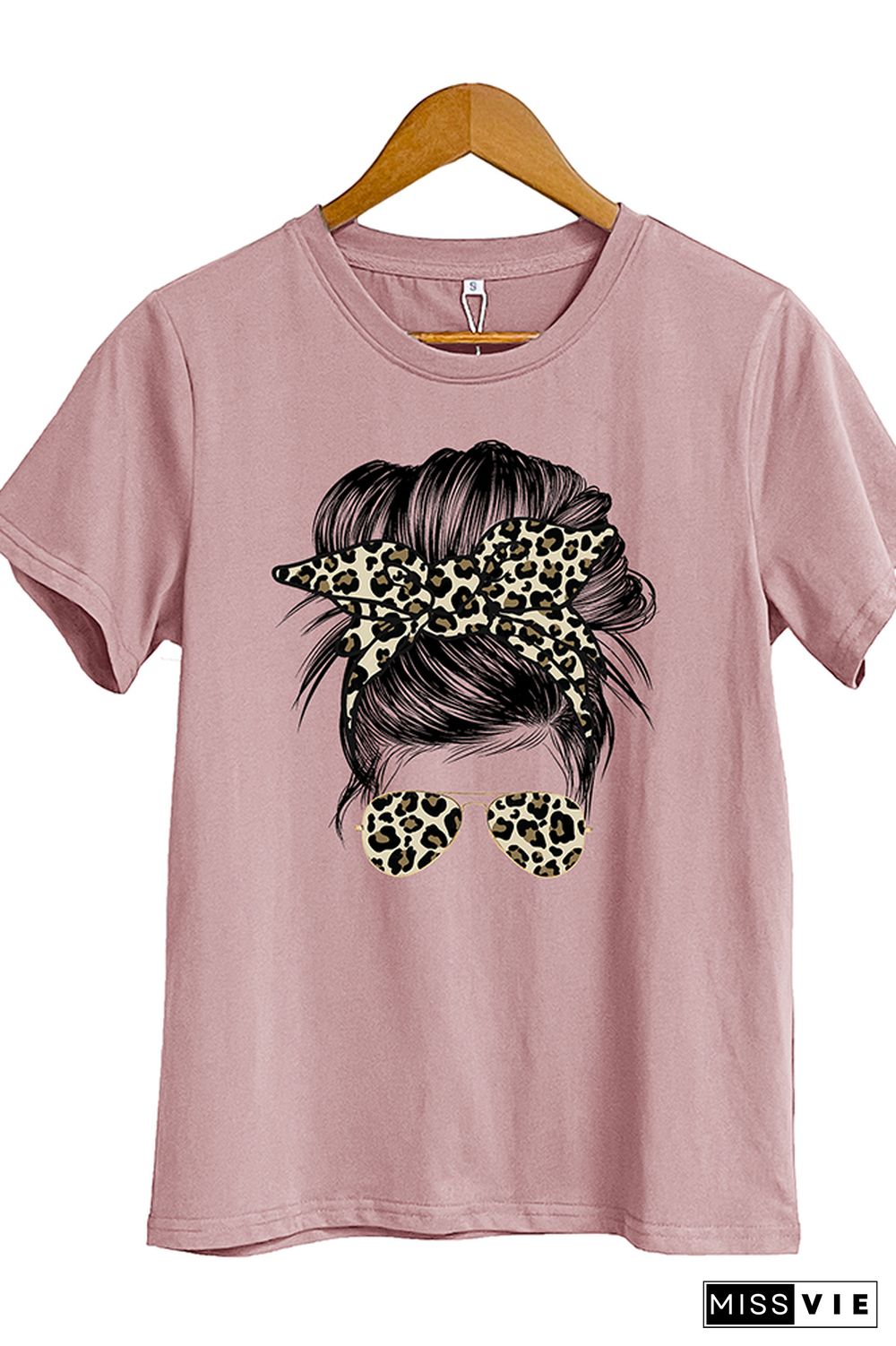 Mama Leopard Short Sleeve Graphic Tee Wholesale