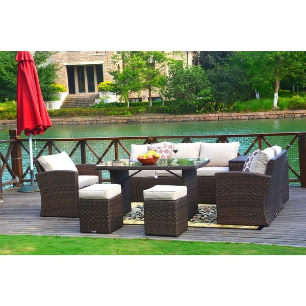 7piece Patio Furniture Set with Side Storage Box by Direct Wicker