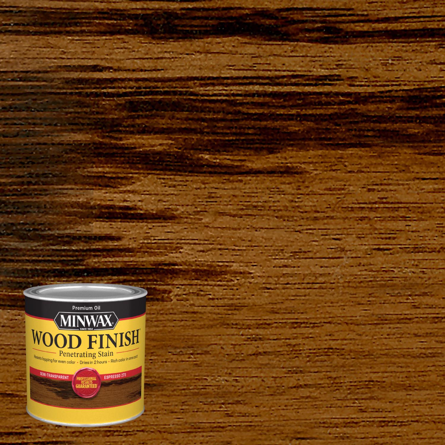 Minwax Wood Finish Semi-Transparent Espresso Oil-Based Penetrating Wood Stain 0.5 pt