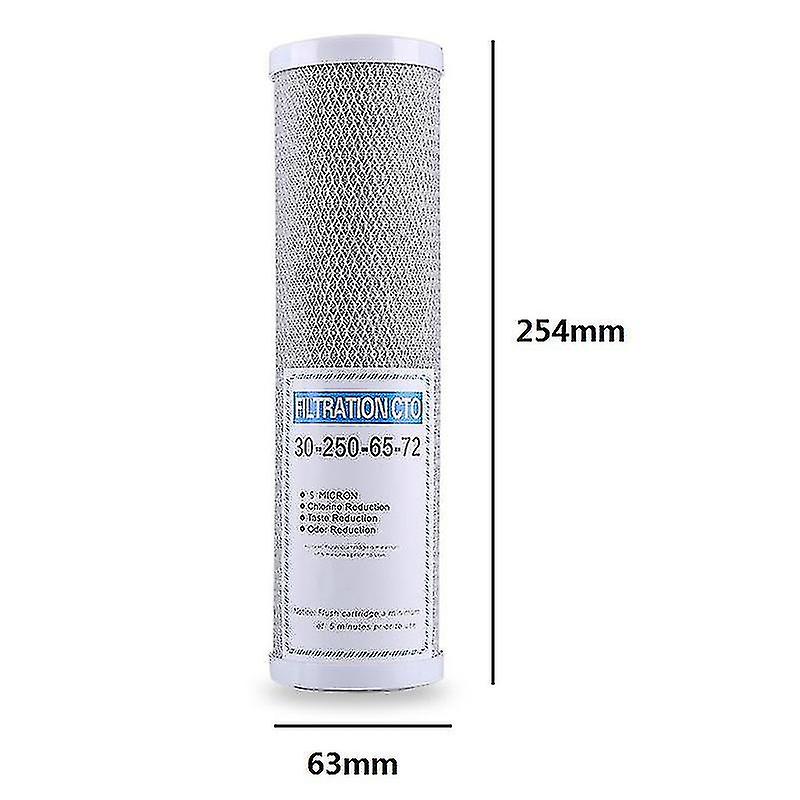 3pcs Water Filter Activated Carbon Cartridge Filter 10 Inch Cartridge Replacement Purifier Cto Bloc