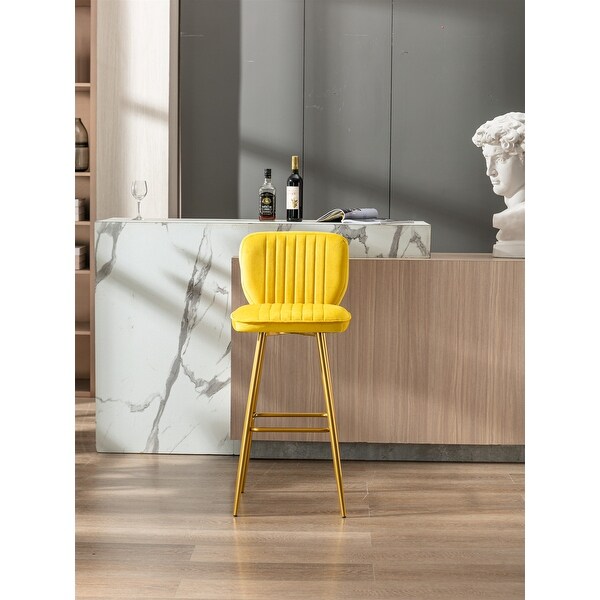 Armless Bar Stools with Back and Footrest for Home Kitchen Bar