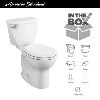 American Standard Cadet 3 Tall Height 2-piece 1.28 GPF Single Flush Round Toilet in White Seat Included (3-Pack) 3377128ST-3.020