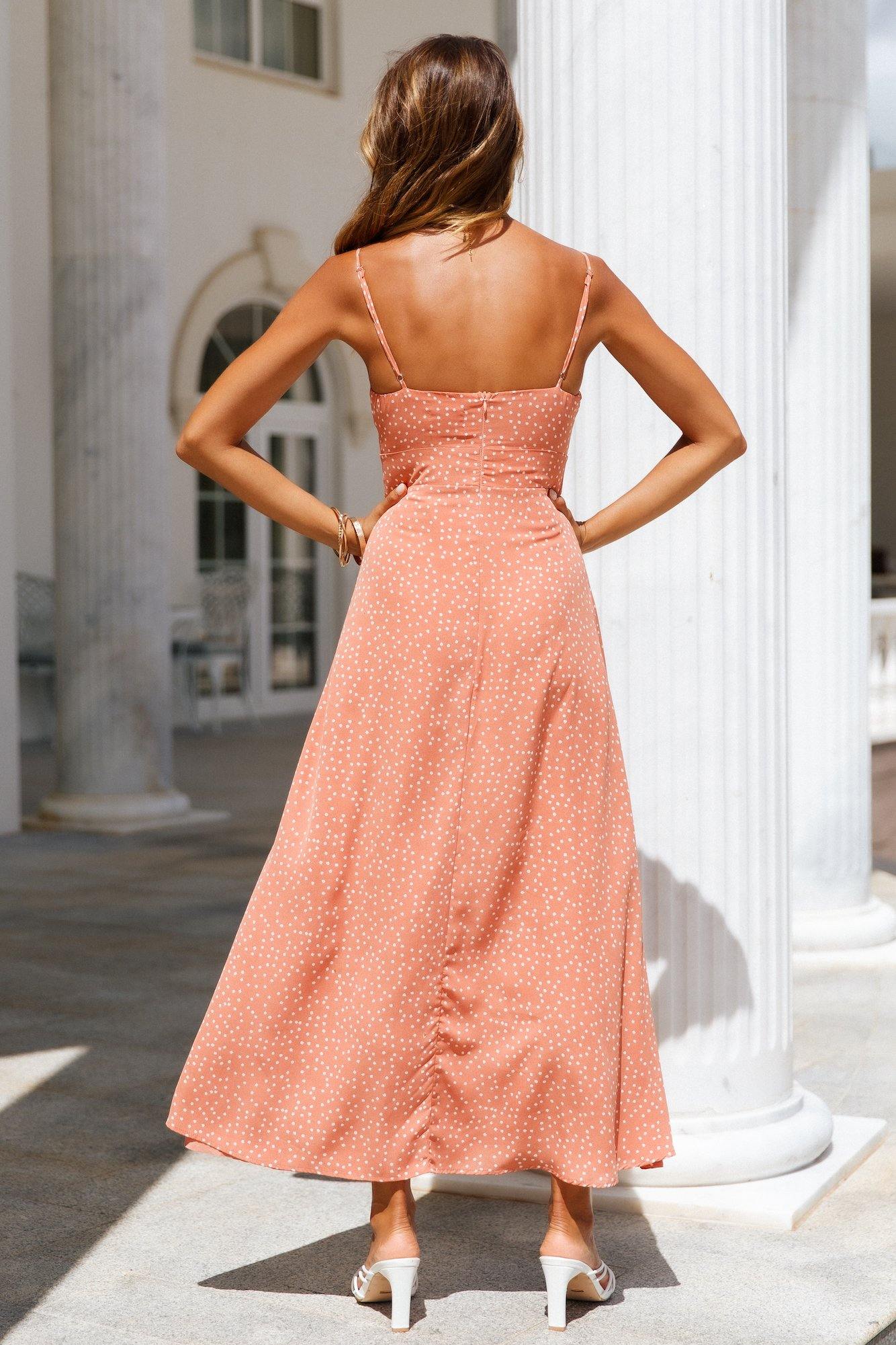 HELLO MOLLY Glowing Girl Maxi Dress Orange