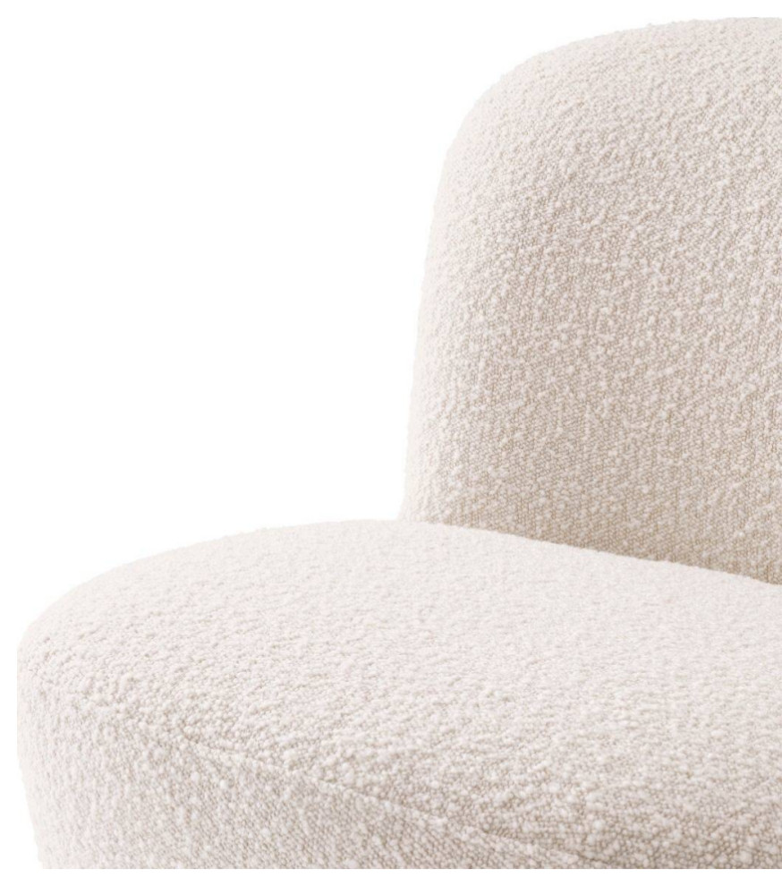 White Domed Back Swivel Chair  Eichholtz Doria   Transitional   Armchairs And Accent Chairs   by Oroa   Distinctive Furniture  Houzz