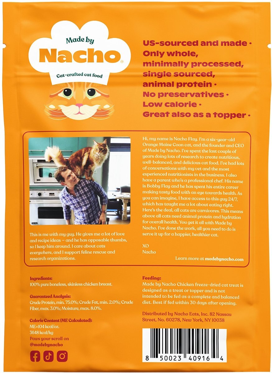 Made by Nacho Freeze-Dried Chicken Breast Cat Treats