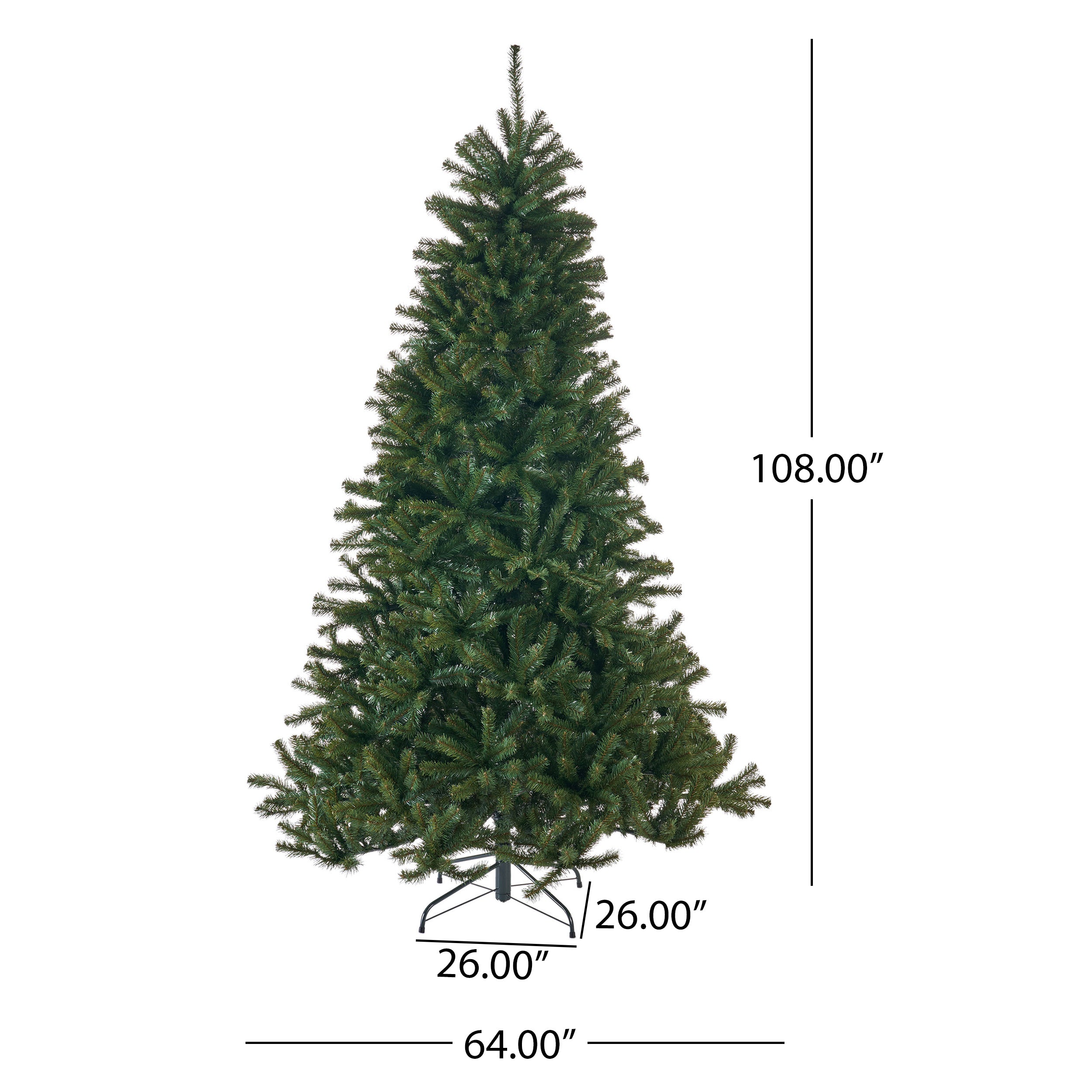 9-foot Noble Fir Hinged Artificial Christmas Tree