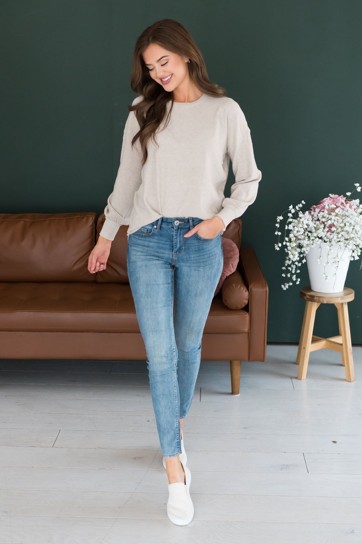 Fall In Line Modest Thermal Sweater