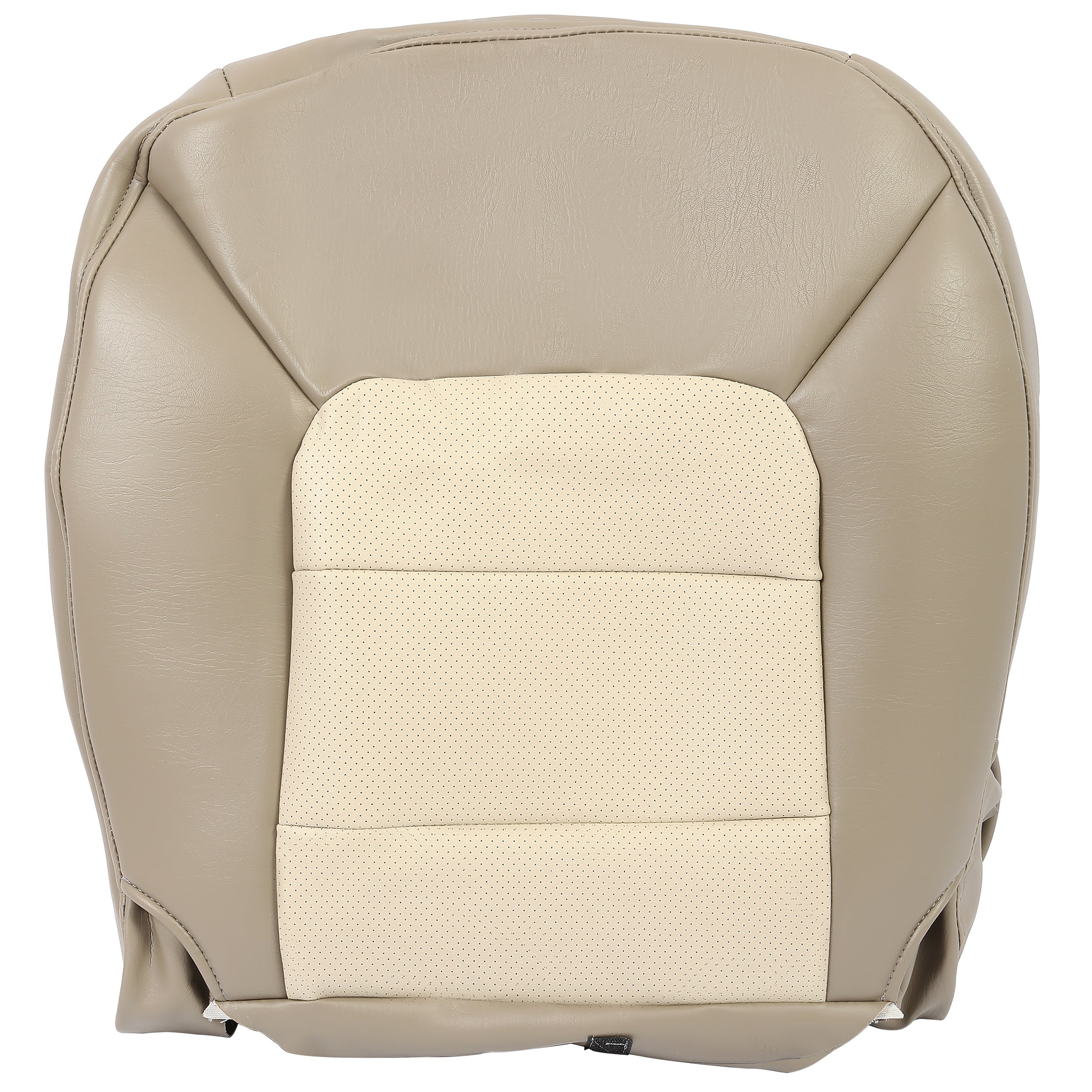 Kojem Driver Bottom Side Leather Seat Cover Replacement for 2003-2006 Ford Expedition Tan and Beige