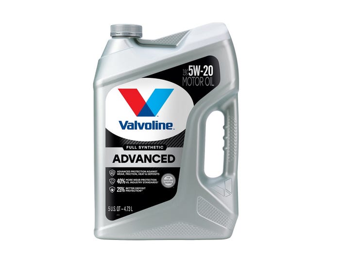 Valvoline Advanced Full Synthetic SAE 5W-20 Motor Oil， 5 Quart - 881147