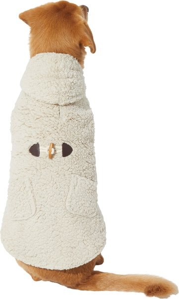 Frisco Lightweight Soft Sherpa Dog and Cat Coat， Oatmeal