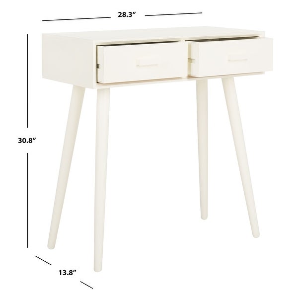 SAFAVIEH Dean Antique White 2-drawer Console Table - 28.3