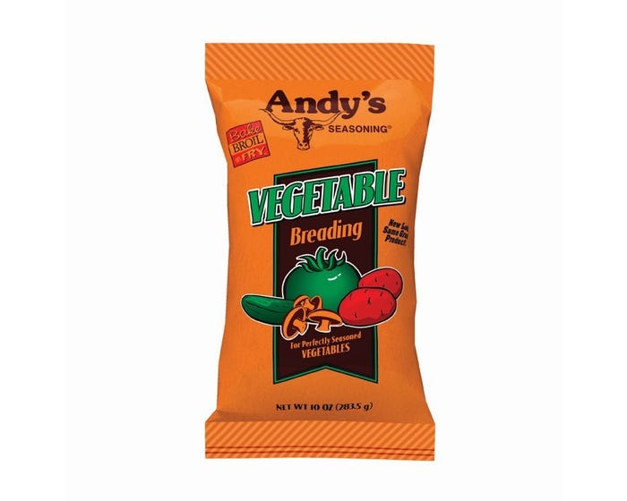 Andys Vegetable Breading， 10oz - 40081