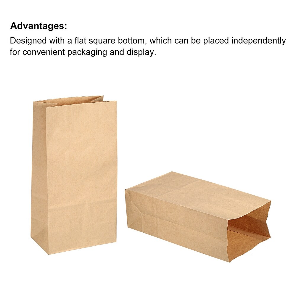 Paper Bags Brown Paper Grocery Bag 8lb 6.1x11.81x3.94 in 90g  Pack of 50