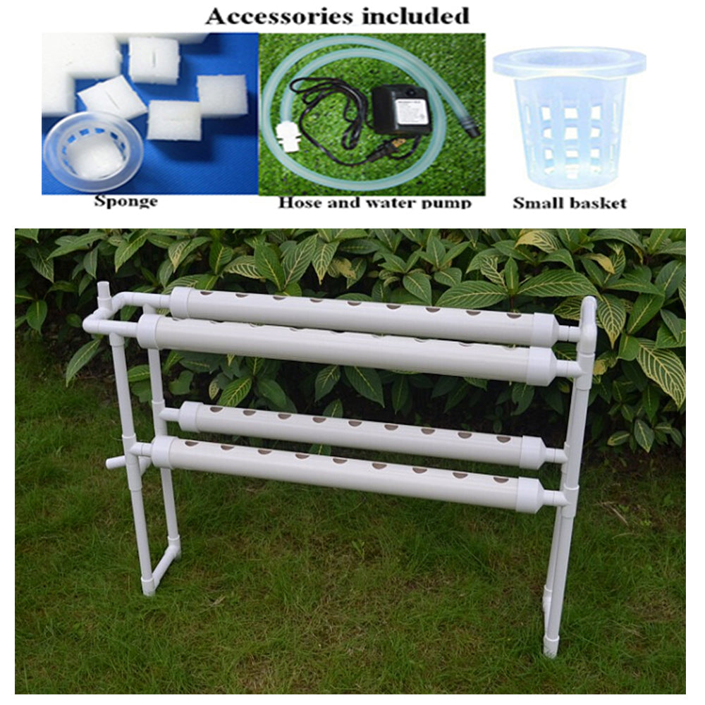 TECHTONGDA Hydroponic 36 Holes Site Grow Kit Pipeline Vegetable Planter Garden Plant System Indoor Grow Kit