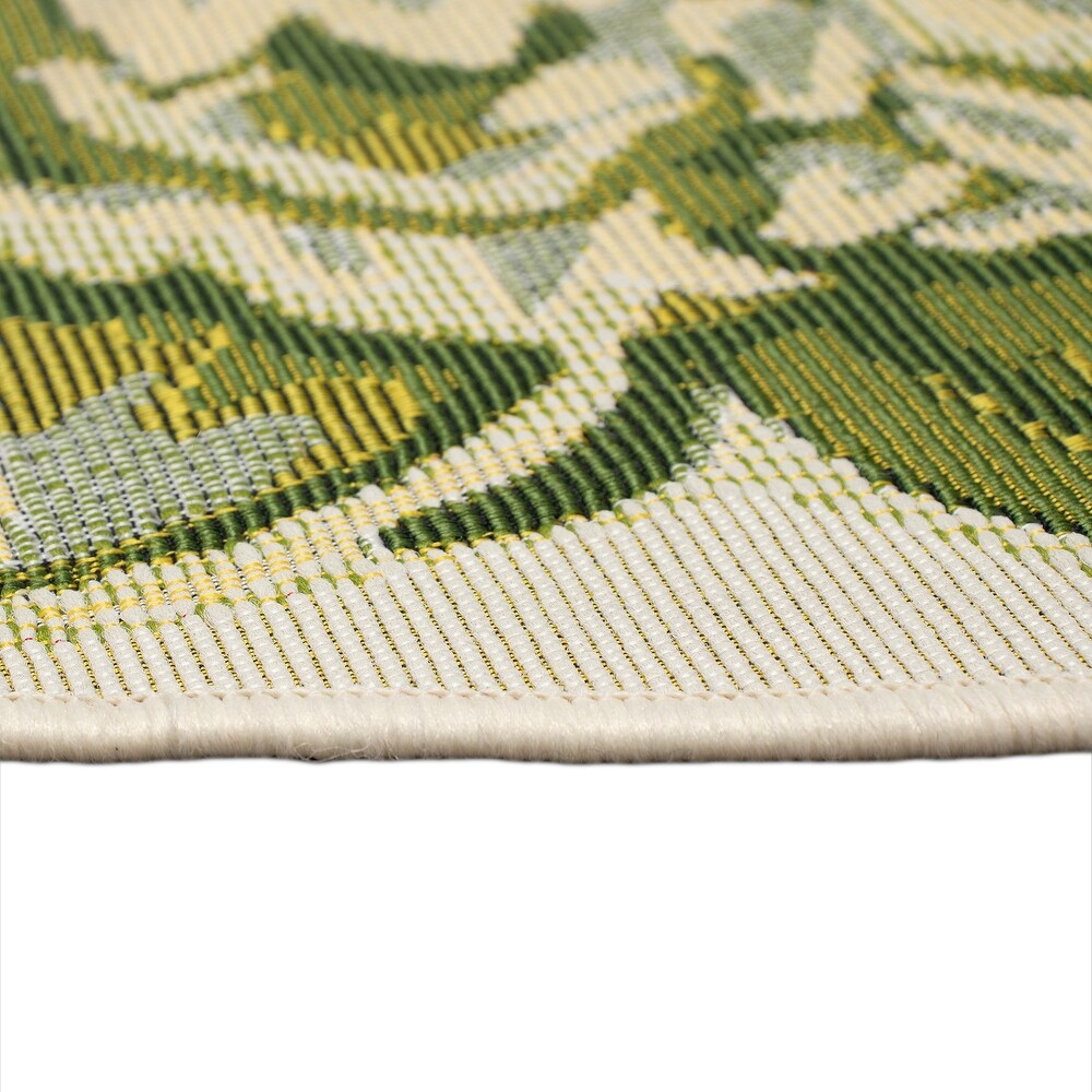 Liora Manne Esencia Peony Indoor/Outdoor Mat Green 3'3\