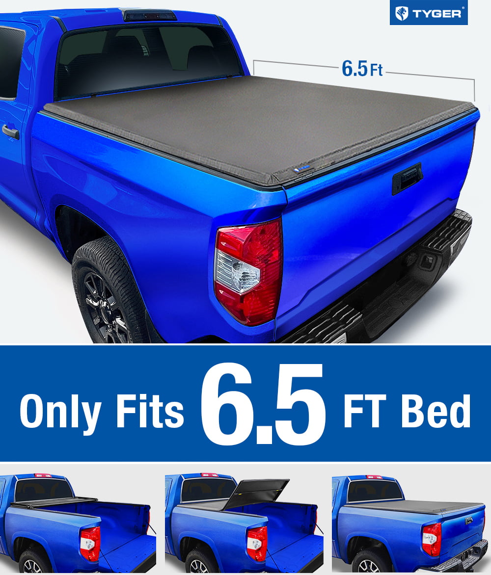 Tyger Auto T3 Soft Tri-fold Truck Bed Tonneau Cover Compatible with 2007-2013 Toyota Tundra | 6.5' Bed | TG-BC3T1033 | Vinyl