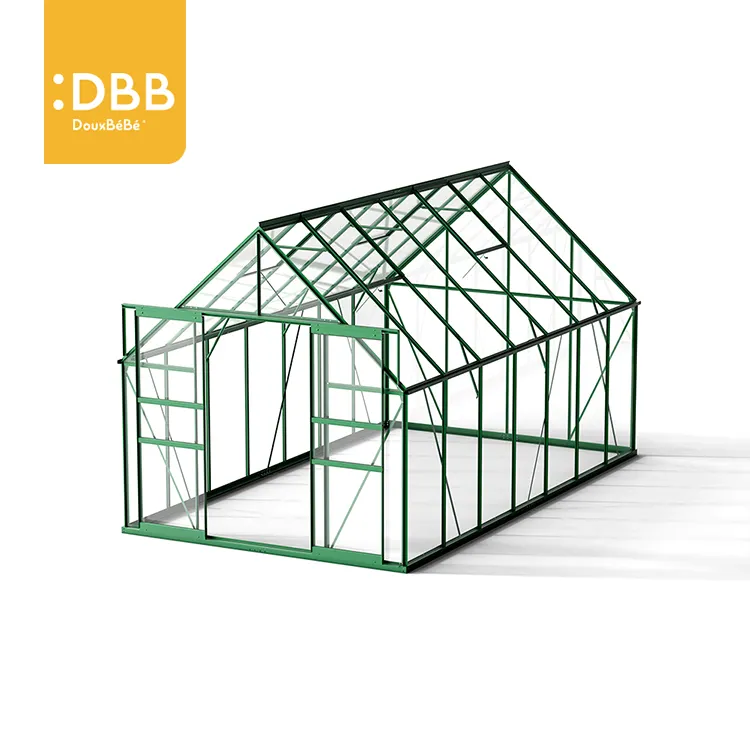 Walk In Aluminum Polycarbonate Greenhouse Natural Aluminum Garden Greenhouse