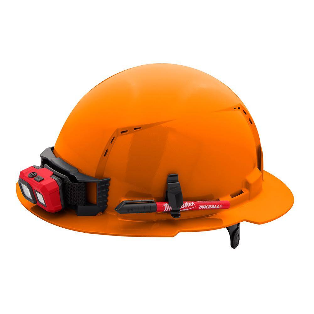 MW BOLT Orange Type 1 Class C Full Brim Vented Hard Hat with 6 Point Ratcheting Suspension 48-73-1233