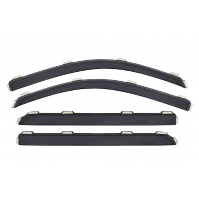 Auto Ventshade (AVS) Ventvisor® In-Channel Deflector 4 pc.; Smoke Fits 2013 Ford F-150