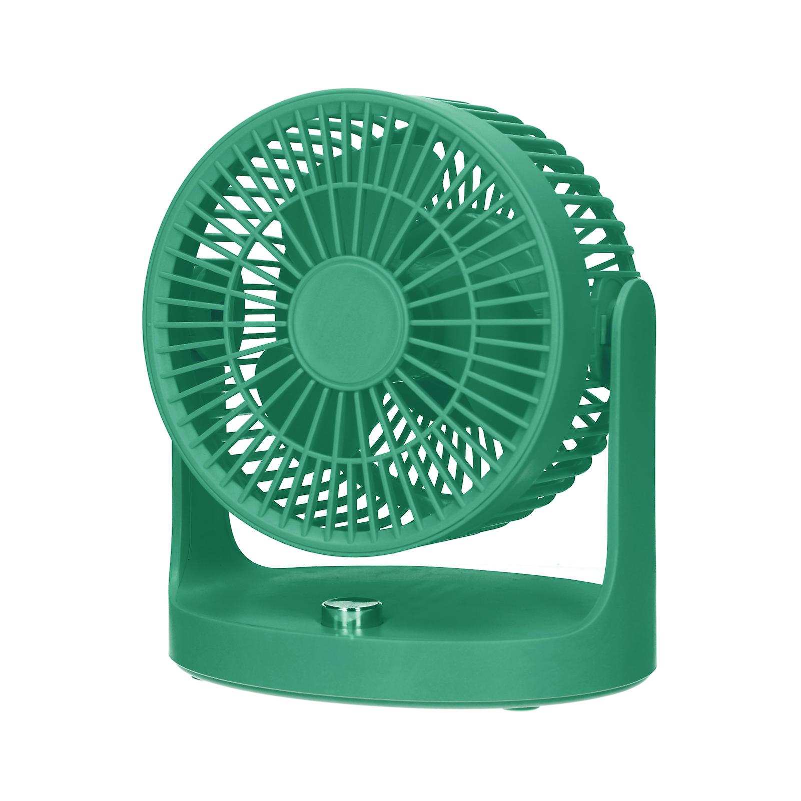 Green Air Circulator Fan Small Quiet Desk Fan 110 Degree Tilt Removeable Grille For Easy Maintenance 3 Speed Cooling Fan Personal Table Fan For Office