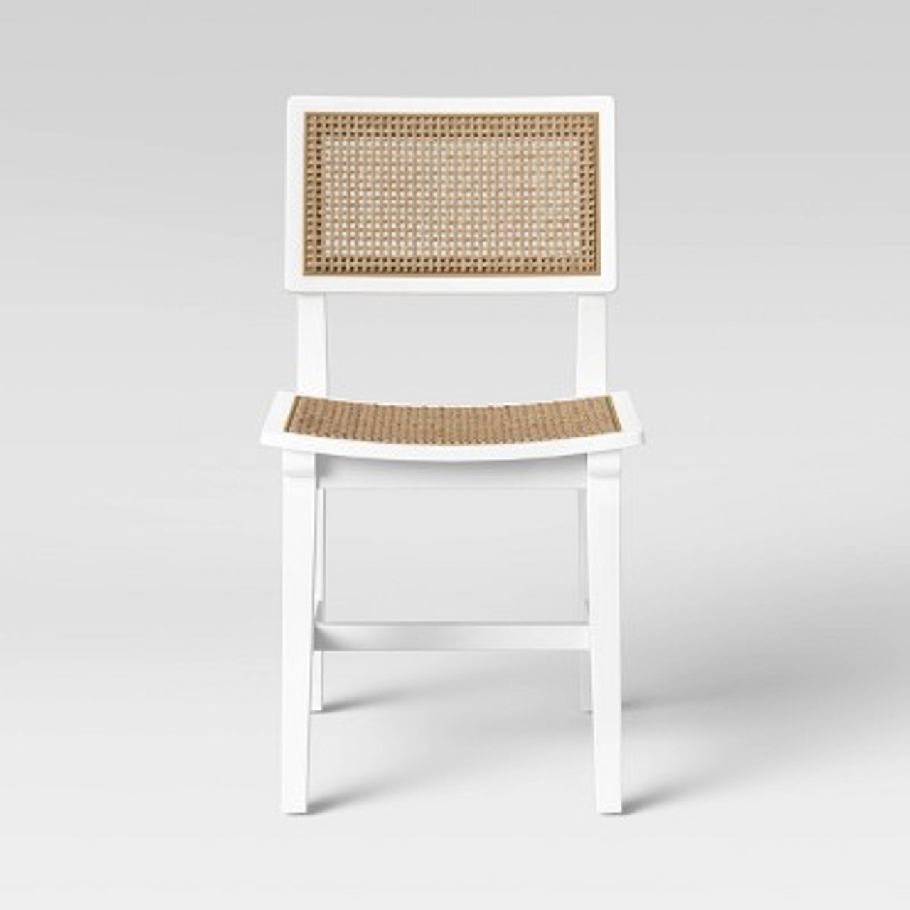 Tormod Backed Cane Dining Chair White/Natural - Project 62