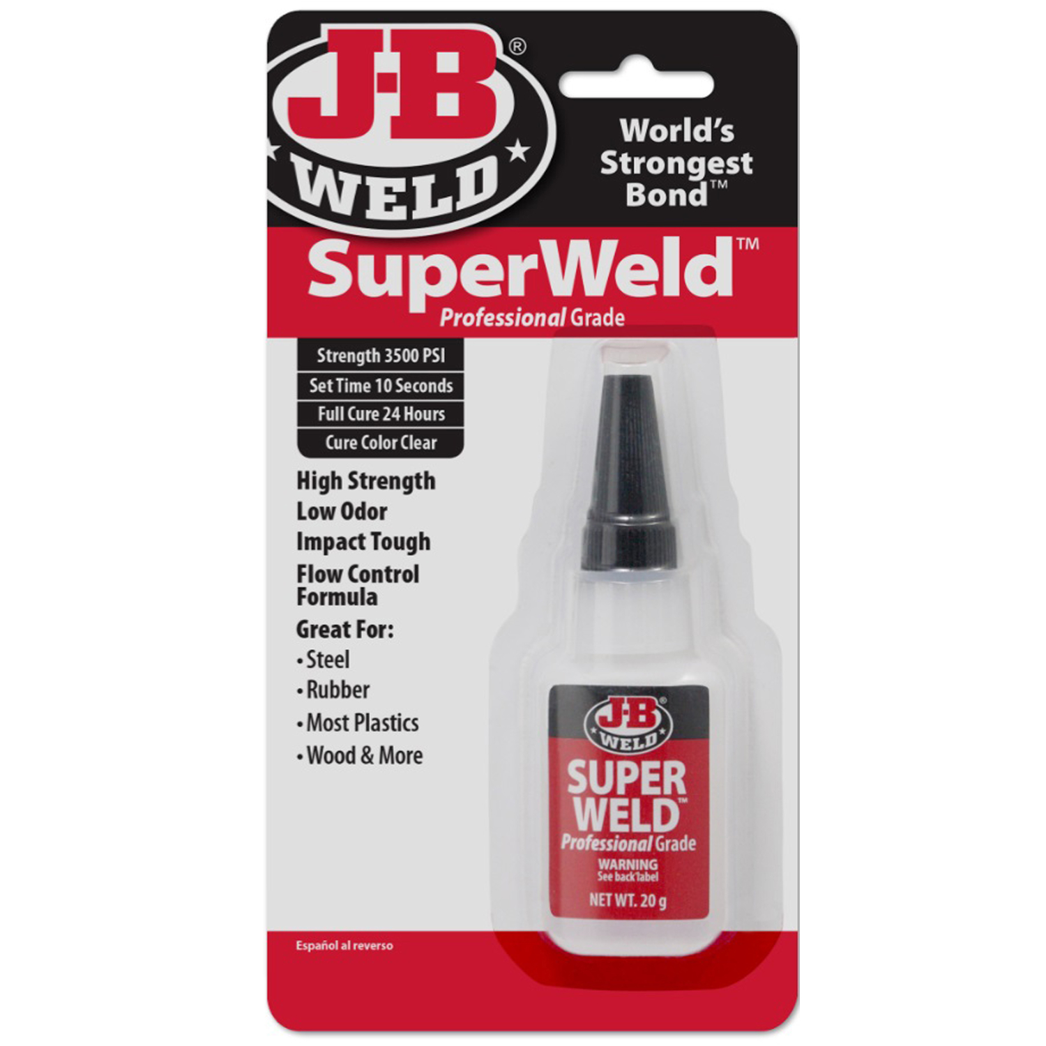 J-B Weld Super Weld High Strength Cyanoacrylate Pro Grade Adhesive 20 gm