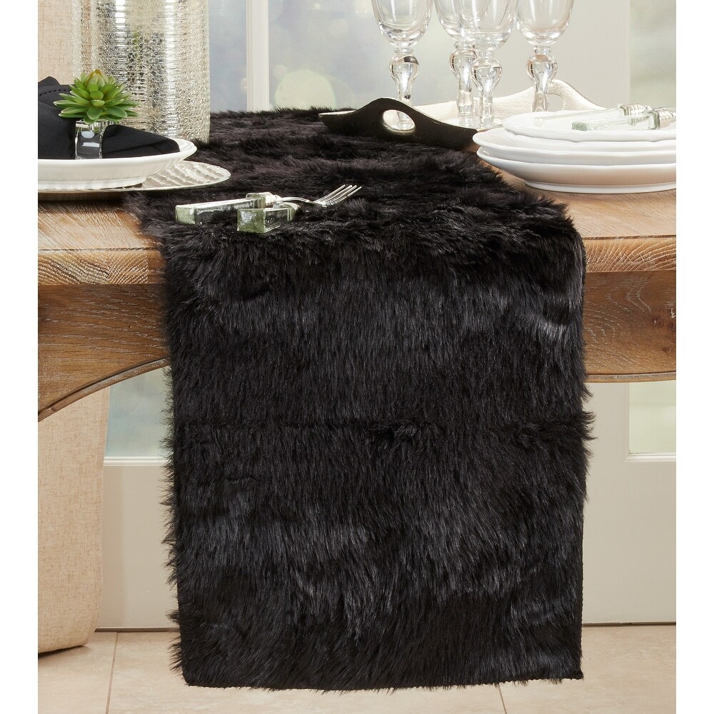 Juneau Collection Faux Fur Table Runner