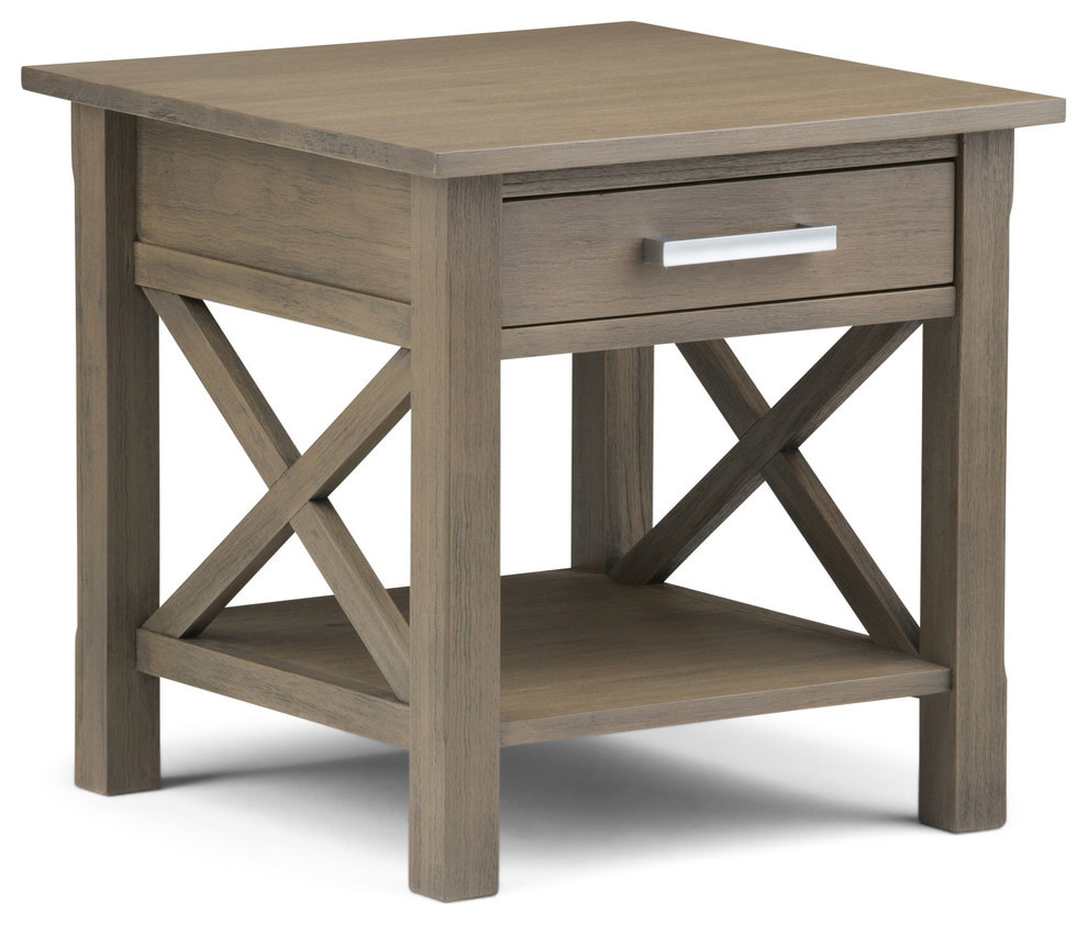 Kitchener SOLID WOOD End Table   Transitional   Side Tables And End Tables   by VirVentures  Houzz