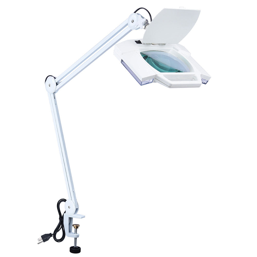 Yescom Magnifying Desk Lamp w/ Clamp 5x Square Tabletop