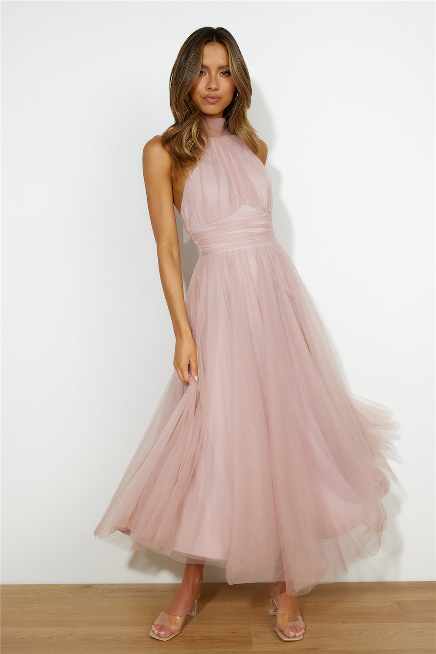 Tangled Up Maxi Dress Blush