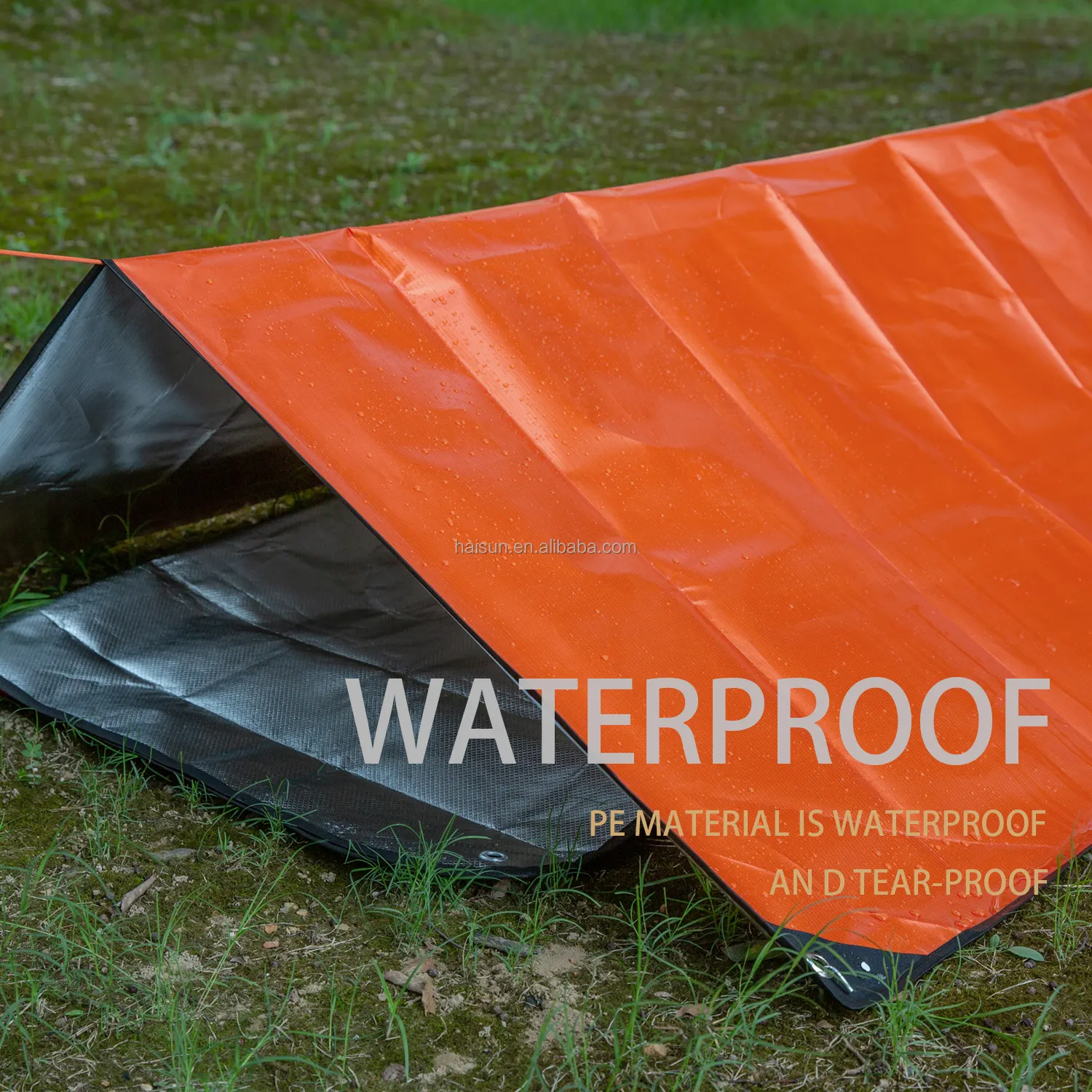 Heavy Duty  Weather Windproof and Waterproof Tear Resistant Reusable Survival tarp for Camping