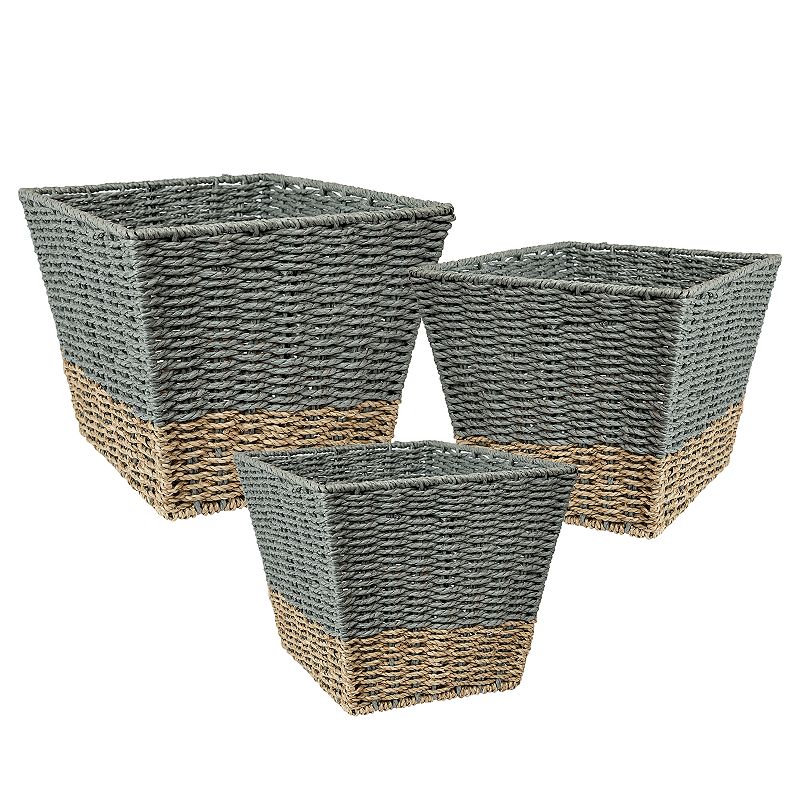 Honey-Can-Do Set of 3 Nesting Seagrass Storage Basket Set