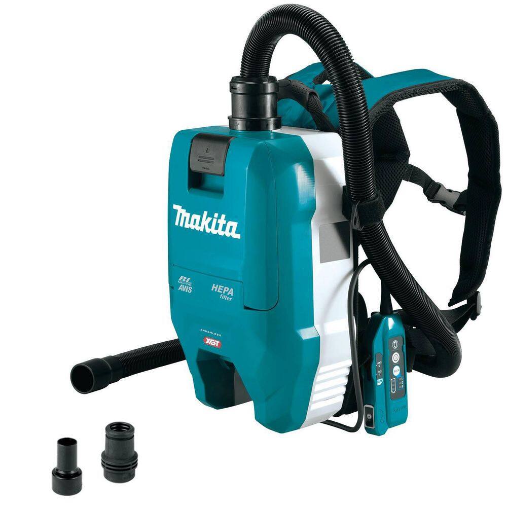 Makita 40-Volt Max XGT Brushless 12 Gal. HEPA Filter Cordless Backpack Vacuum Dry Dust Extractor Kit AWS Capable Tool Only GCV06Z