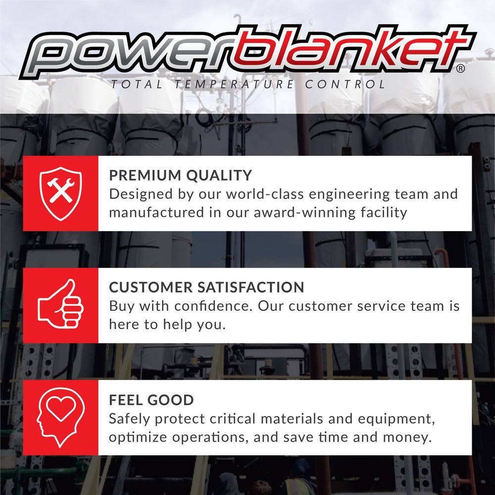 Powerblanket Insulated  Heated Concrete Curing Blanket 3 ft. x 20 ft. Fixed Temp 100F Cures Concrete 2.8x Faster in Cold-Weather MD0320