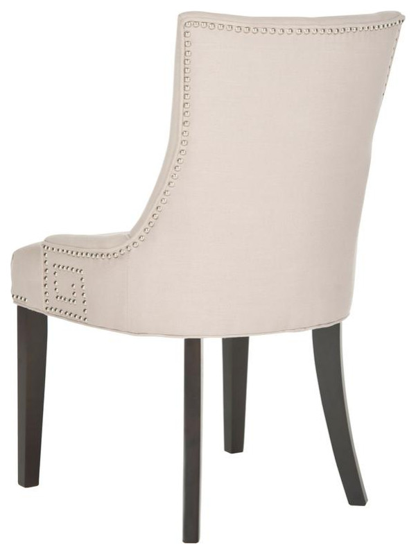 Hans 20  x27 x27h Side Chair set of 2 Silver Nail Heads Taupe   Transitional   Dining Chairs   by Peachtree Fine Furniture  Houzz