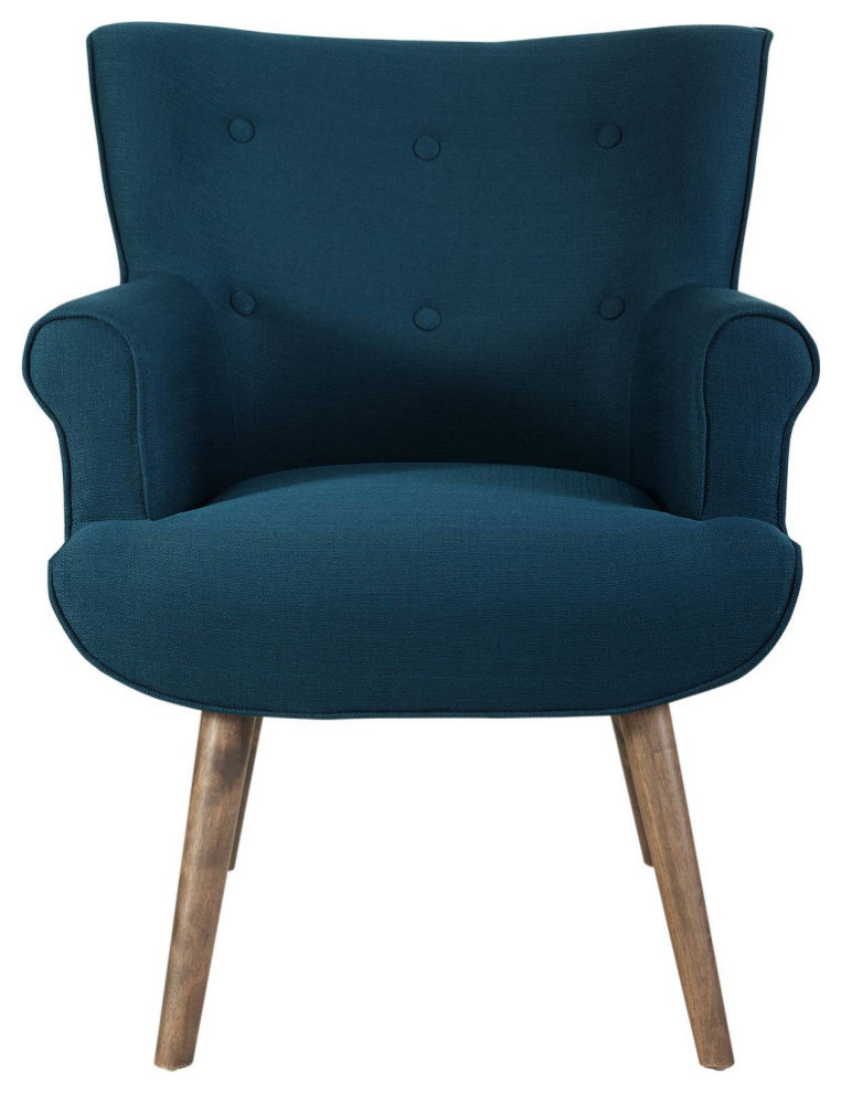 Andrea Azure Upholstered Armchair   Midcentury   Armchairs And Accent Chairs   by Peachtree Fine Furniture  Houzz