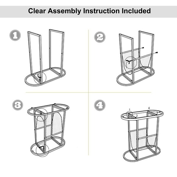 Set of 2 Small Side Tables With Magazines Organizer Storage Space