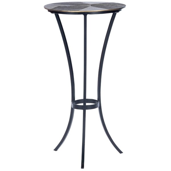 Offex Gaston Metal Modern Round Decorative End Table - 13