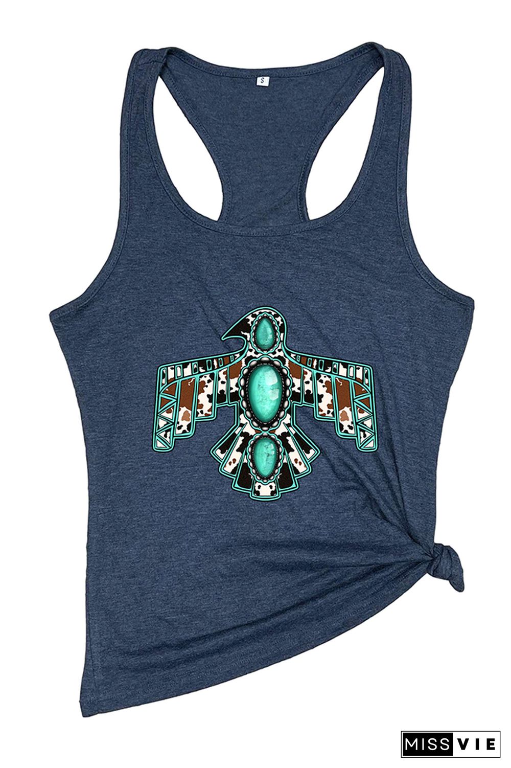 Cowhide Turquoise Thunderbird Tank Top Wholesale