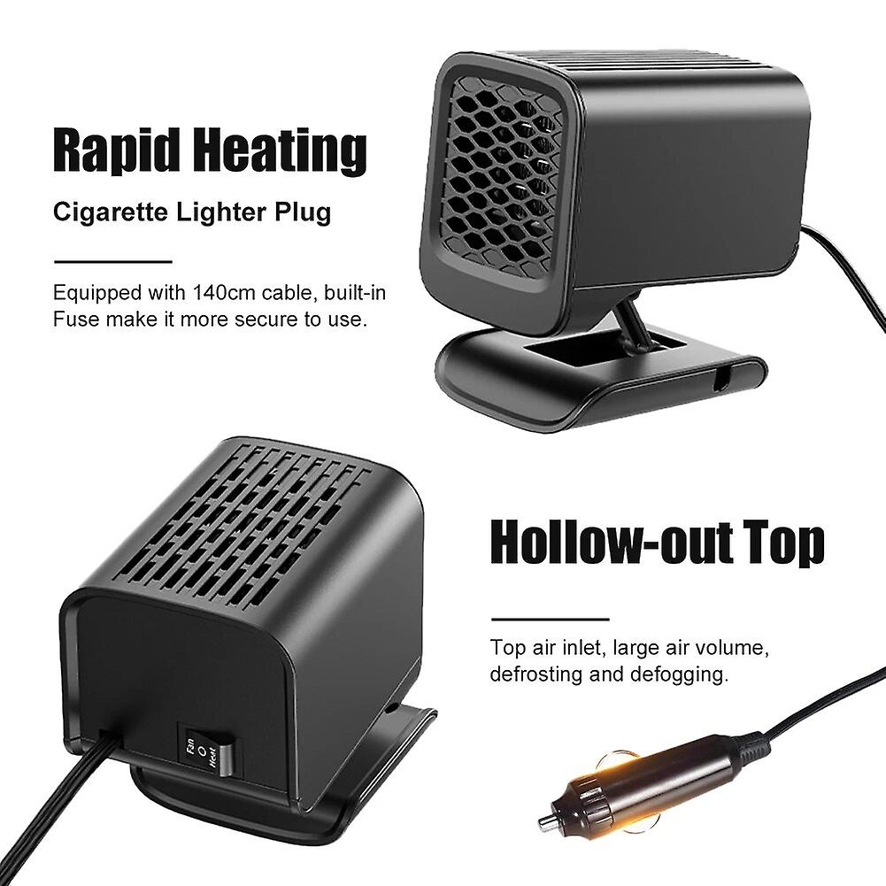 Car Heater 12v Portable Car Heating Fan 2 In 1 Cooling Heating Auto Windshield Window Defroster Car Anti-fog Heater Demister