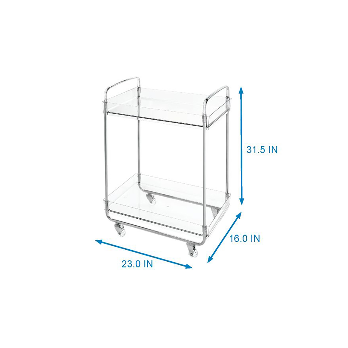 The Home Edit Clear Rolling Cart