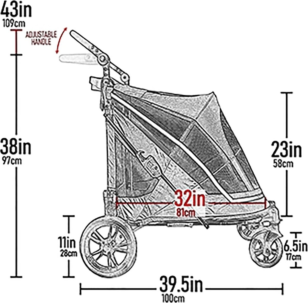 Pet Gear Expedition No-Zip Dog and Cat Stroller