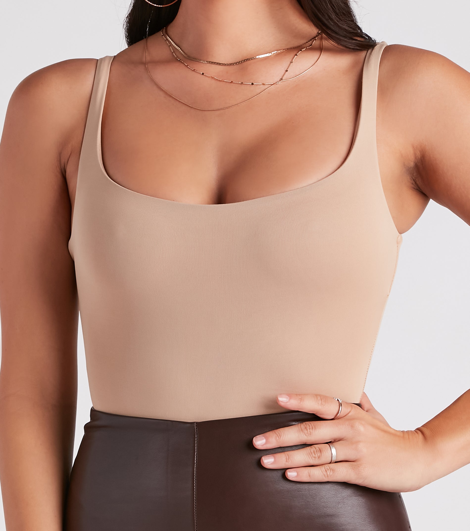 Less Is More Smooth Tank Bodysuit