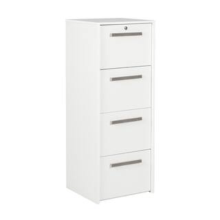 SAINT BIRCH 4-Drawer Miami 18.5 in. White Decorative Lateral File Cabinet SBAK4700LFWW