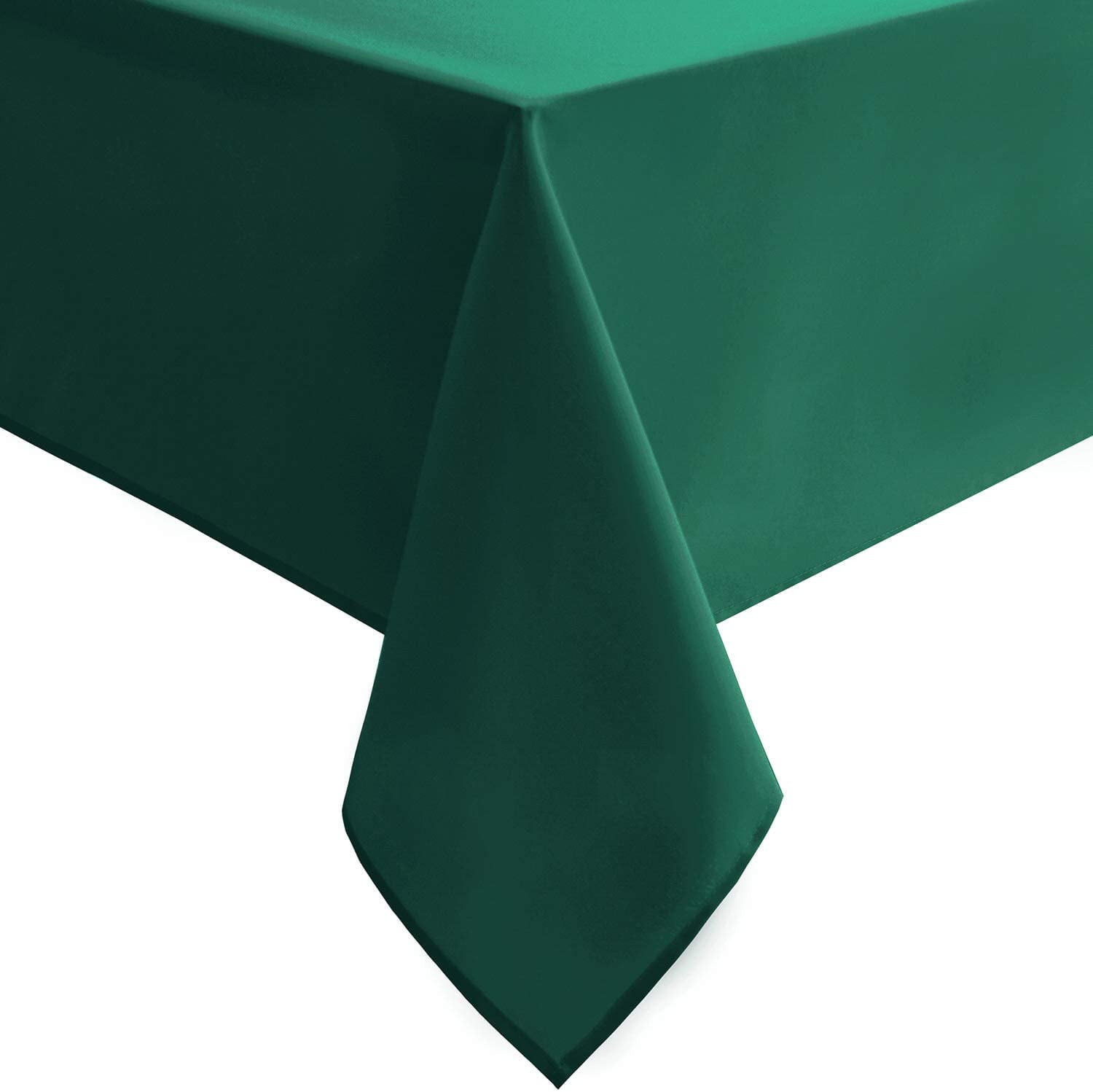 Hiasan Square Tablecloth - Waterproof Washable Polyester Table Cloth for Dining Room Birthday Party, Emerlad Green, 54 x 54 Inch