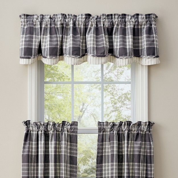 Park Designs Dylan Lined Layered Valance 72 x27 x27 l Slate