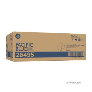 Pacific Blue Ultra 1150 ft. L Brown 100% Recycled Paper Towel Roll (6-Rolls per Pack) GPC26495