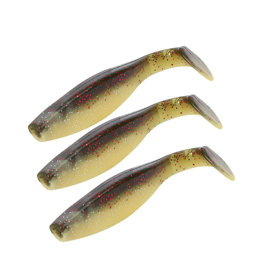 3pcs 110mm Dual Color Soft Lures Artificial Fishing Lures Soft Bait Fishing Tacklegreen